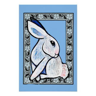 Spring Bunny Rabbit Easter Ostara Poster