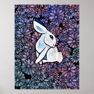 Spring Bunny Rabbit Easter Ostara Poster