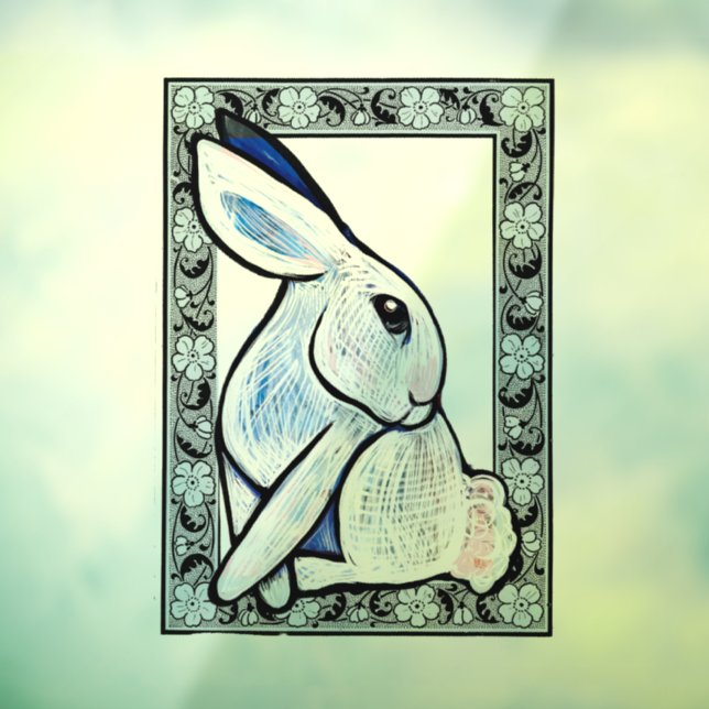 Spring Bunny Rabbit Easter Ostara                  Window Cling (Sheet 3)