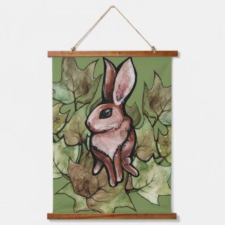 Spring Bunny Rabbit Nature Ivy Hanging Tapestry
