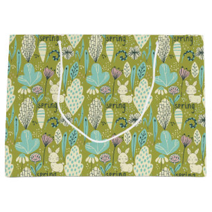 Spring Bunny Rabbit Nature Large Gift Bag