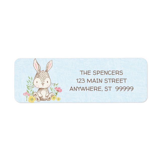 Spring Bunny Return Address Labels (Front)