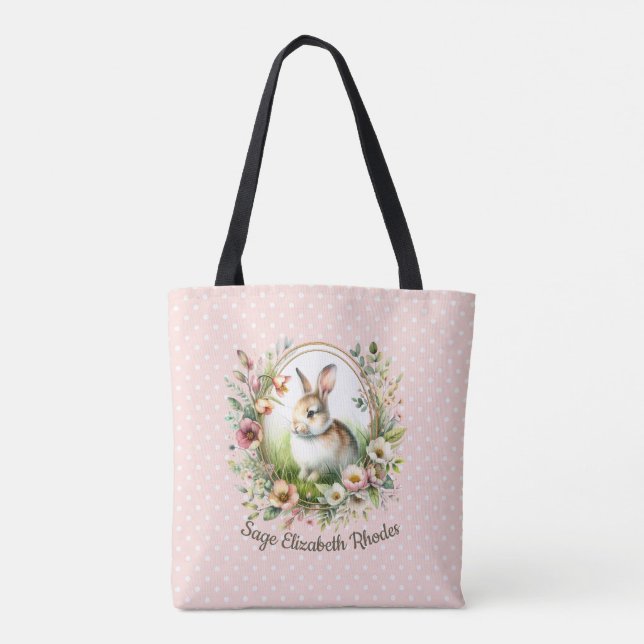 Spring Bunny Tote Bag (Back)