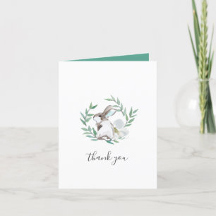 Spring Bunny Watercolor Thank You Card