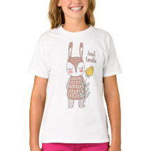 Spring Bunny with a Yellow Flower, Adorable