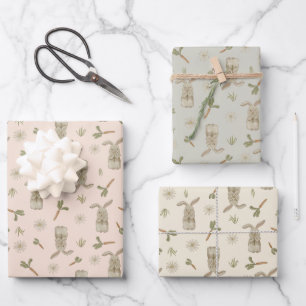 Spring Bunny Wrapping Paper Sheet