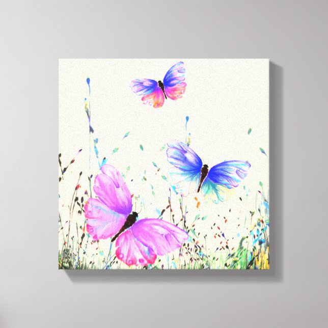 Spring Butterflies Canvas Print (Front)