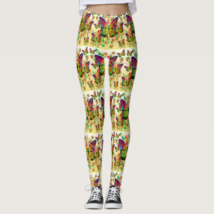 SPRING BUTTERFLIES COLORFUL NATURE LEGGINGS