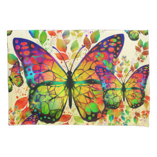 SPRING BUTTERFLIES COLORFUL NATURE PILLOWCASE