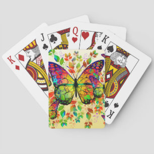 SPRING BUTTERFLIES COLORFUL NATURE PLAYING CARDS