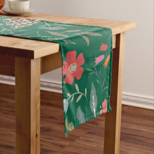 Spring Butterflies Flowers Garden Table Runner