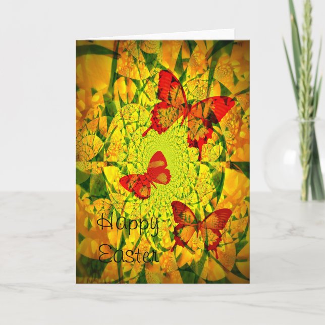 Spring Butterflies Holiday Card (Front)