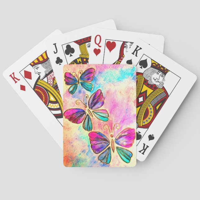 Spring Butterflies Playing Cards (Back)
