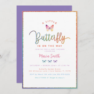 Spring Butterfly Baby Shower  Invitation