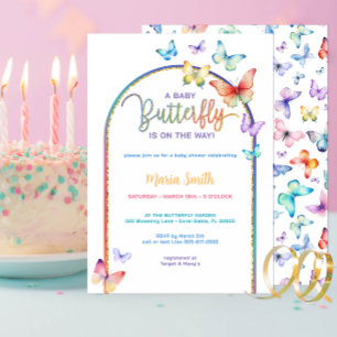 Spring Butterfly Baby Shower Invite – Colourful