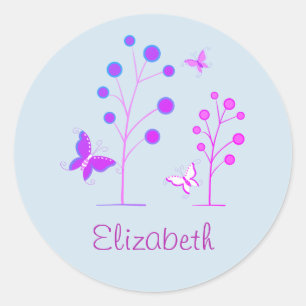 Spring Butterfly Classic Round Sticker