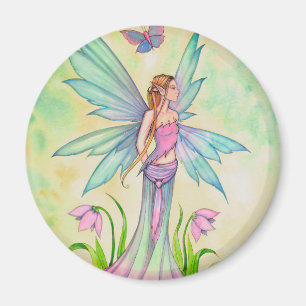 Spring Butterfly Fairy Fantasy Art Magnet