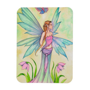 Spring Butterfly Fairy Fantasy Art Magnet