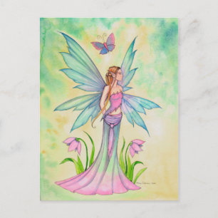 Spring Butterfly Fairy Fantasy Art Postcard