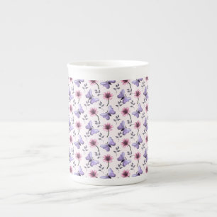 Spring Butterfly Floral Gift   Bone China Mug