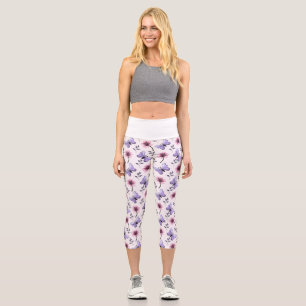 Spring Butterfly Floral Gift   Capri Leggings