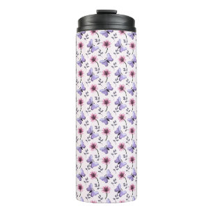 Spring Butterfly Floral Gift Thermal Tumbler