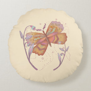spring butterfly round cushion