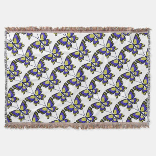 Spring Butterfly Throw Blanket