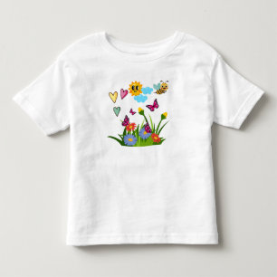 Spring Butterfly Wildflower Meadow Toddler T-Shirt