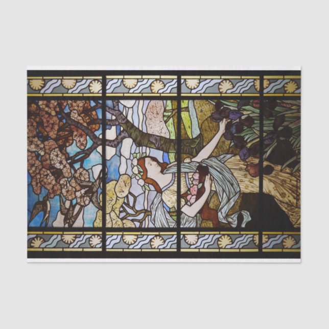 Spring by Eugene Grasset Tissue Paper (Front)