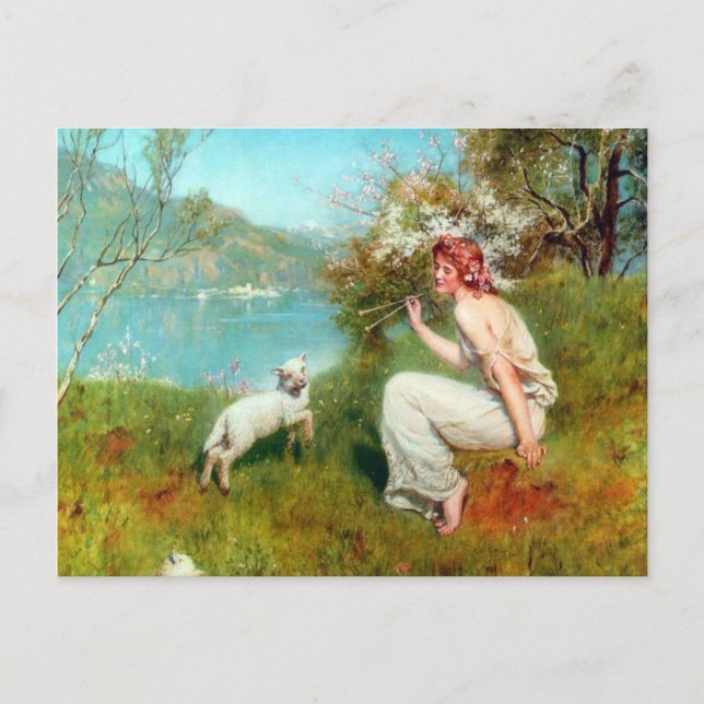 Spring By John Collier Postcard (Front)