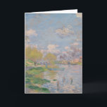 Spring by the Seine by Monet Impressionist Card<br><div class="desc">Impressionist Landscape Painting by Claude Monet - Classic Masterpieces - Claude Monet's Impressionist Painting Series - Spring by the Seine</div>