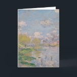Spring by the Seine by Monet Impressionist Card<br><div class="desc">Impressionist Landscape Painting by Claude Monet - Classic Masterpieces - Claude Monet's Impressionist Painting Series - Spring by the Seine</div>