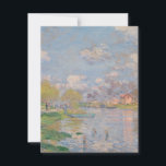 Spring by the Seine by Monet Impressionist Card<br><div class="desc">Impressionist Landscape Painting by Claude Monet - Classic Masterpieces - Claude Monet's Impressionist Painting Series - Spring by the Seine</div>
