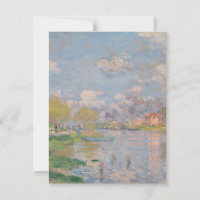 Spring by the Seine by Monet Impressionist