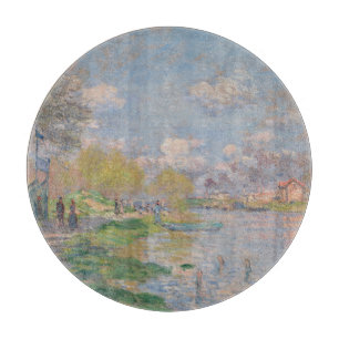 Spring by the Seine by Monet Impressionist Cutting Board
