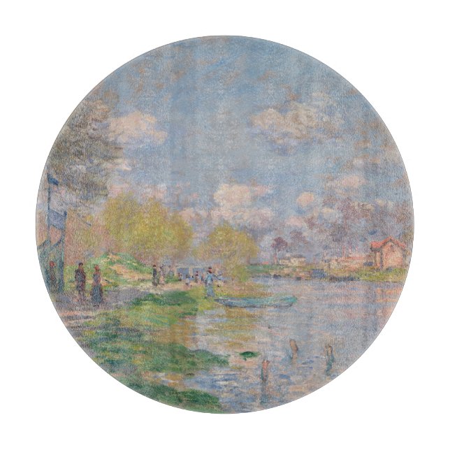 Spring by the Seine by Monet Impressionist Cutting Board (Front)