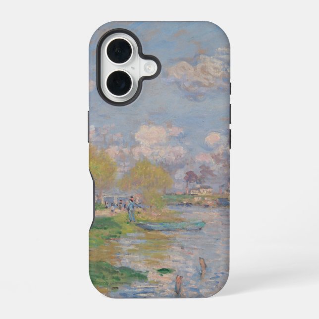 Spring by the Seine by Monet Impressionist  iPhone 16 Case (Back)
