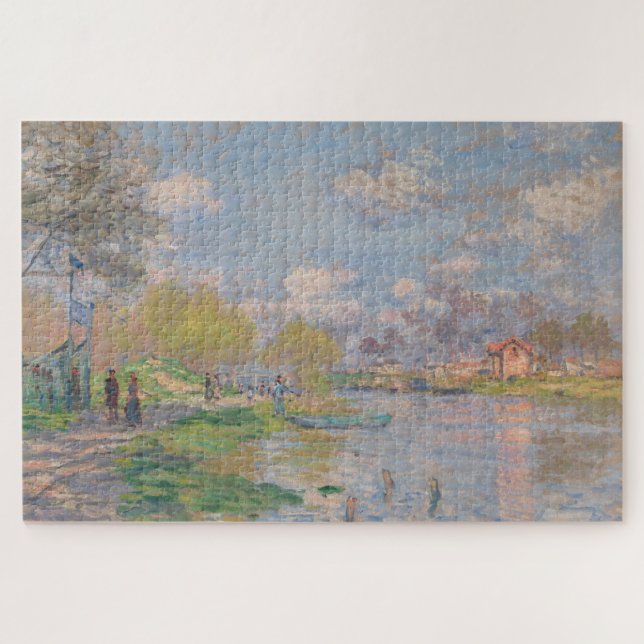 Spring by the Seine by Monet Impressionist Jigsaw Puzzle (Horizontal)