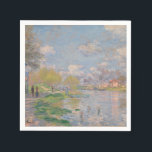 Spring by the Seine by Monet Impressionist Napkin<br><div class="desc">Impressionist Landscape Painting by Claude Monet - Classic Masterpieces - Claude Monet's Impressionist Painting Series - Spring by the Seine</div>