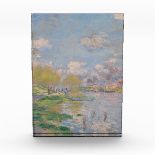 Spring by the Seine by Monet Impressionist Photo Block