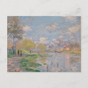 Spring by the Seine by Monet Impressionist Postcard