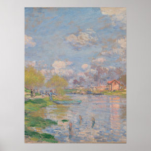Spring by the Seine by Monet Impressionist Poster