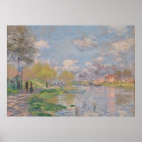 Spring by the Seine by Monet Impressionist