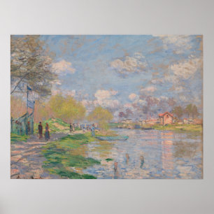 Spring by the Seine by Monet Impressionist Poster