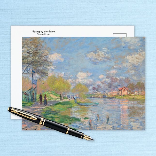 Spring by the Seine Claude Monet Postcard (Creator Uploaded)