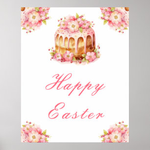Spring Cake Easter Brunch Poster