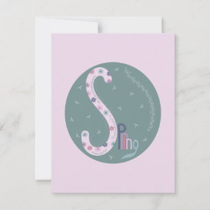 spring card green
