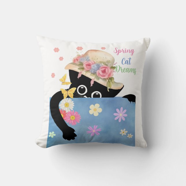 Spring Cat Dreams  Cushion (Front)