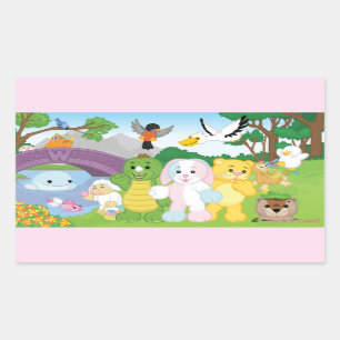 Spring Celebration in the Kinzville Park Rectangular Sticker